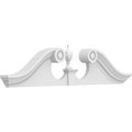 Ekena Millwork Rams Head Architectural Grade PVC Pediment (Urn Ships Unattached in Box), 40"W x 10"H x 2-3/4"P PEDPS040X100RHP00